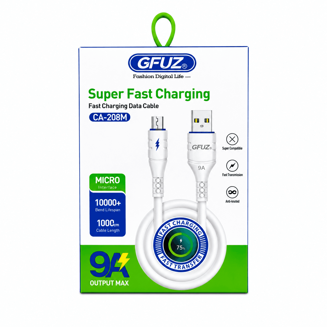 كابل Micro USB جيفوز CA-208M شحن سريع فائق 9A – 1 م