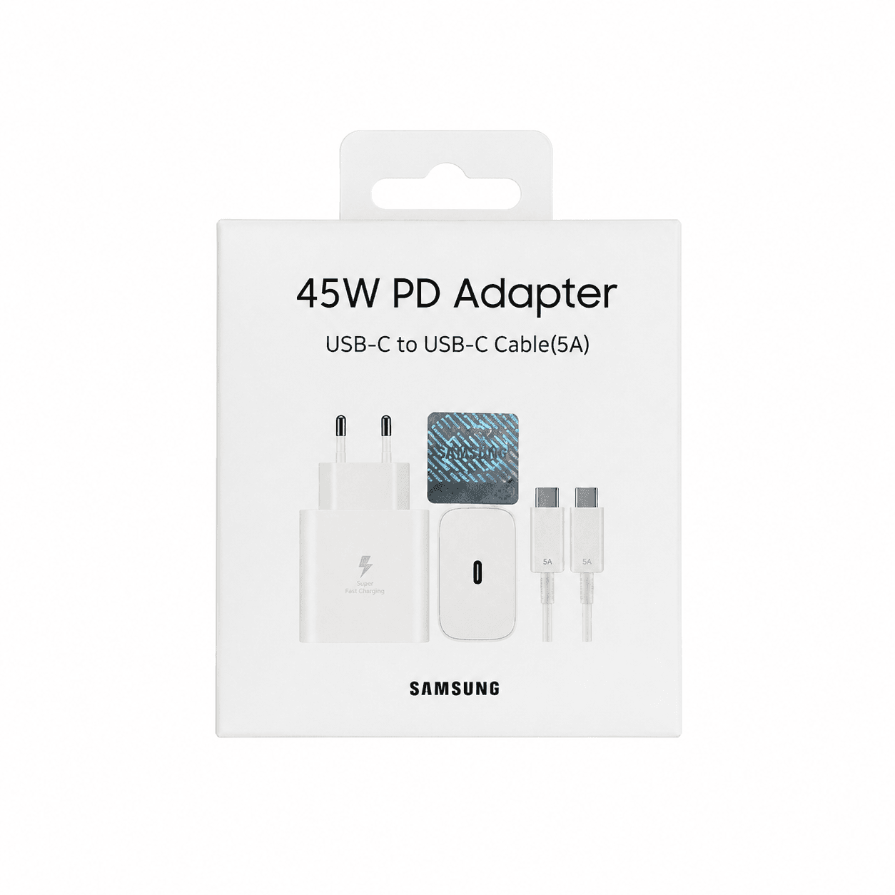 شاحن سامسونج سريع 45W مع كابل USB-C بقوة 5A